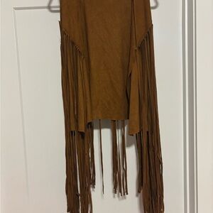 Brown Fringe Vest